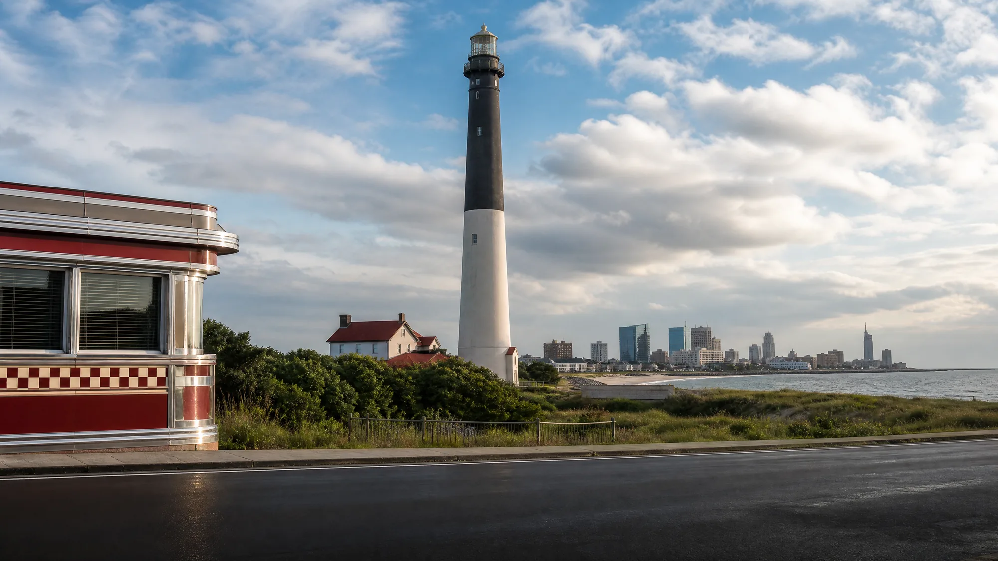 Sali 228 gradini fino alla cima del faro più alto del New Jersey. Esplora la torre in mattoni del 1857, ammira l'originale lente di Fresnel e visita i giardini del museo.